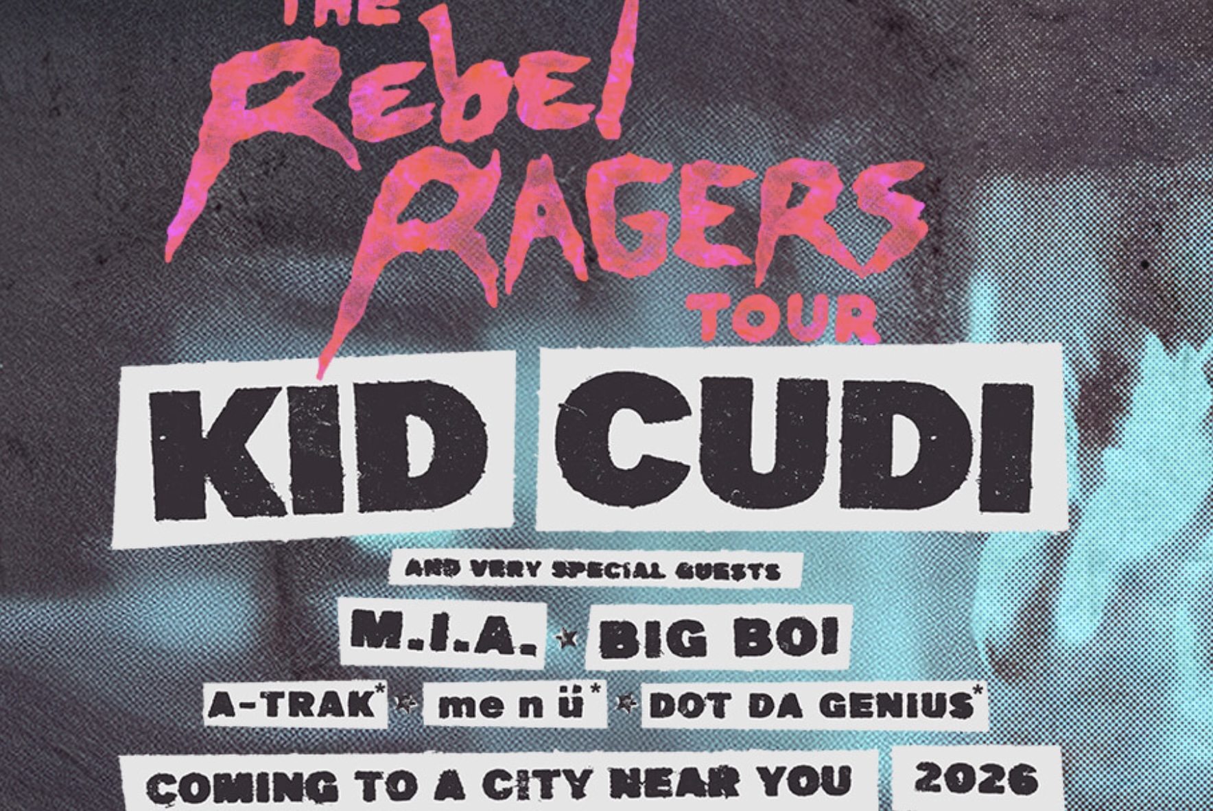 Kid Cudi Returns In 2026 With ‘The Rebel Ragers Tour’ Featuring Special Guests M.I.A., Big Boi, A-Trak, me n ü, And Dot Da Genius