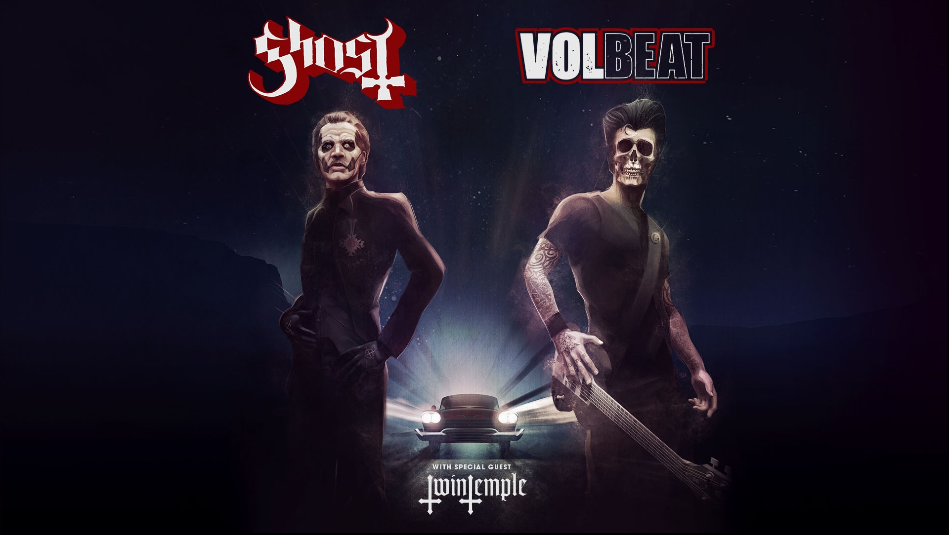 Ghost & Volbeat Kick Off 2022 With New Tour Joined By Special Guest Twin Temple