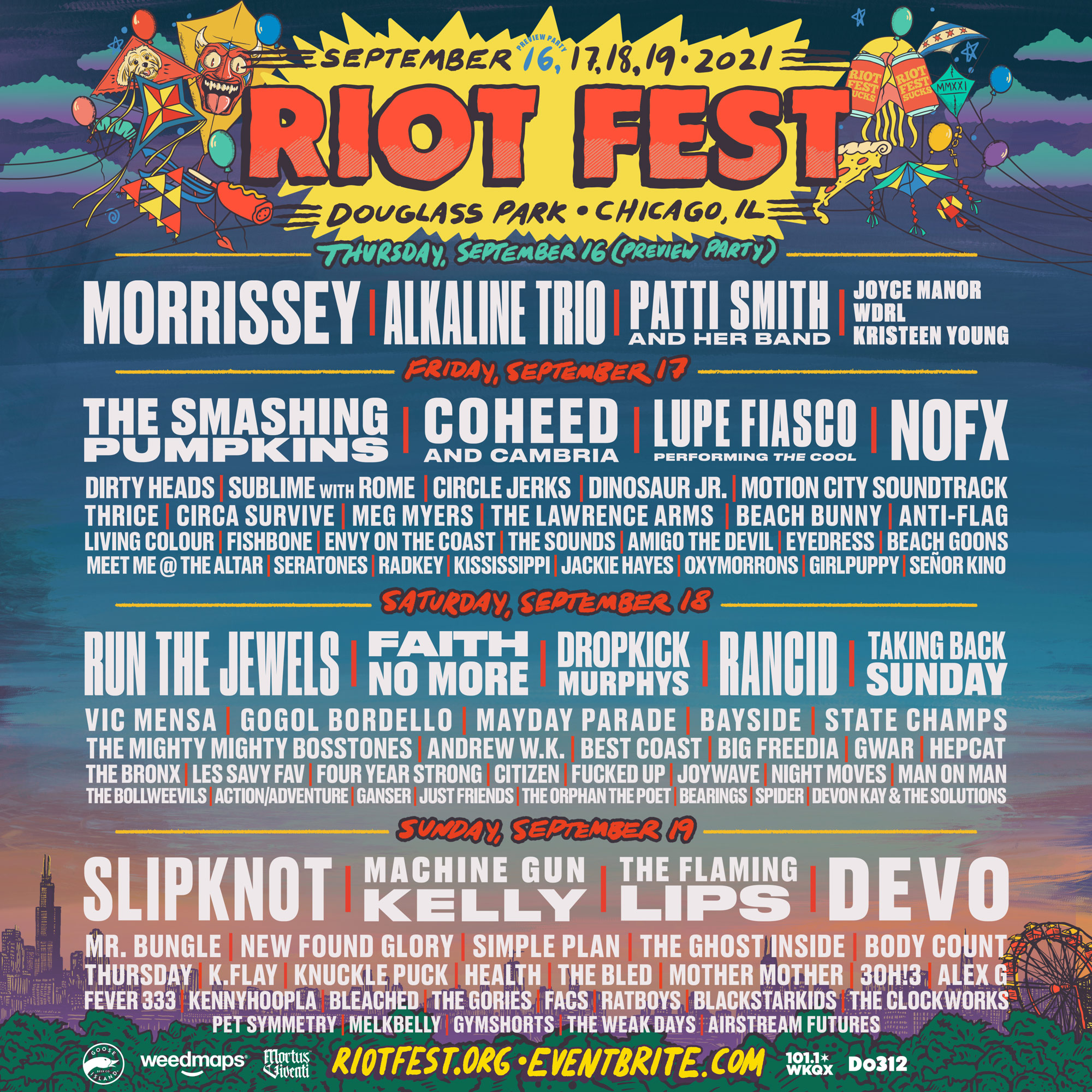 Riot Fest Solidify Final Line Up For An Otherwise Rocky 2021 Season