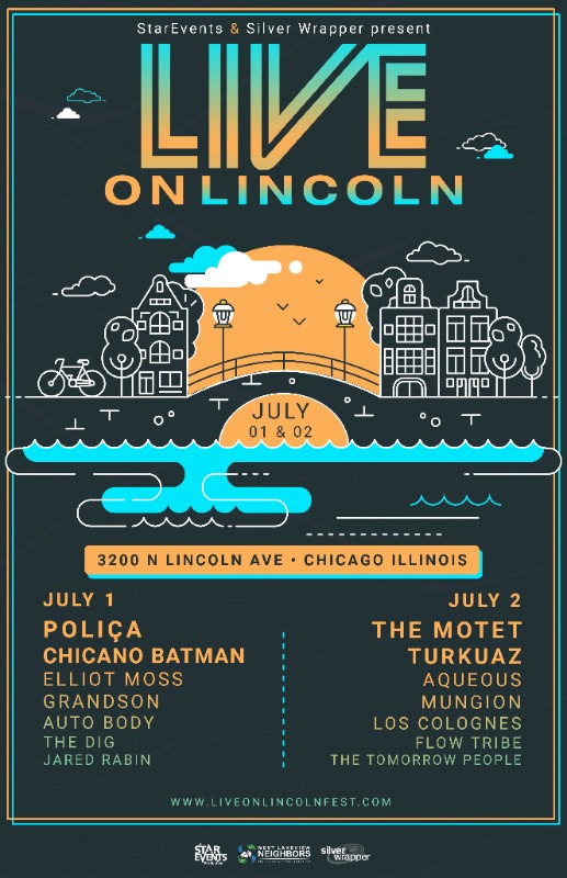 Live On Lincoln, New Chicago Festival, Featuring POLIÇA, The Motet, Chicano Batman, Turkuaz, and more!