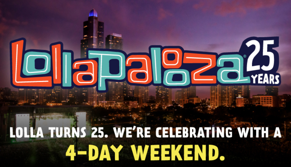 Lollapalooza 2016 Extends Annual Weekend Festival To 4 Days!