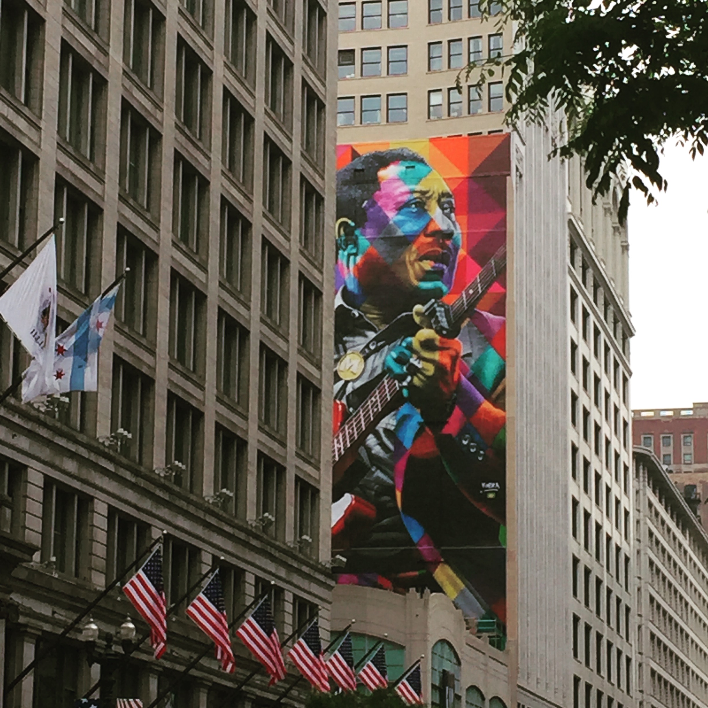Dedication Ceremony For Legendary Blues Guitarist Muddy Waters, As Mural Goes Up On State Street